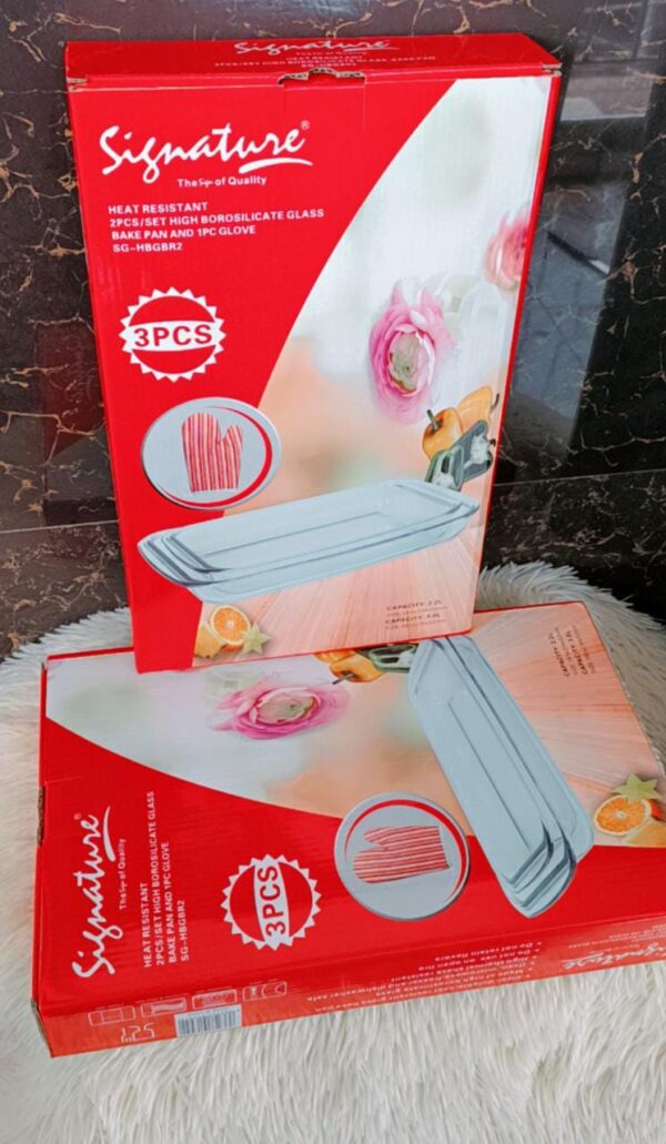 Signature 3 in 1 High Quality Heat Resistant Glass Bake Pan