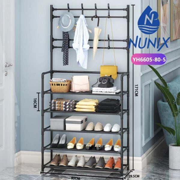 Multifunctional shoes and clothes rack