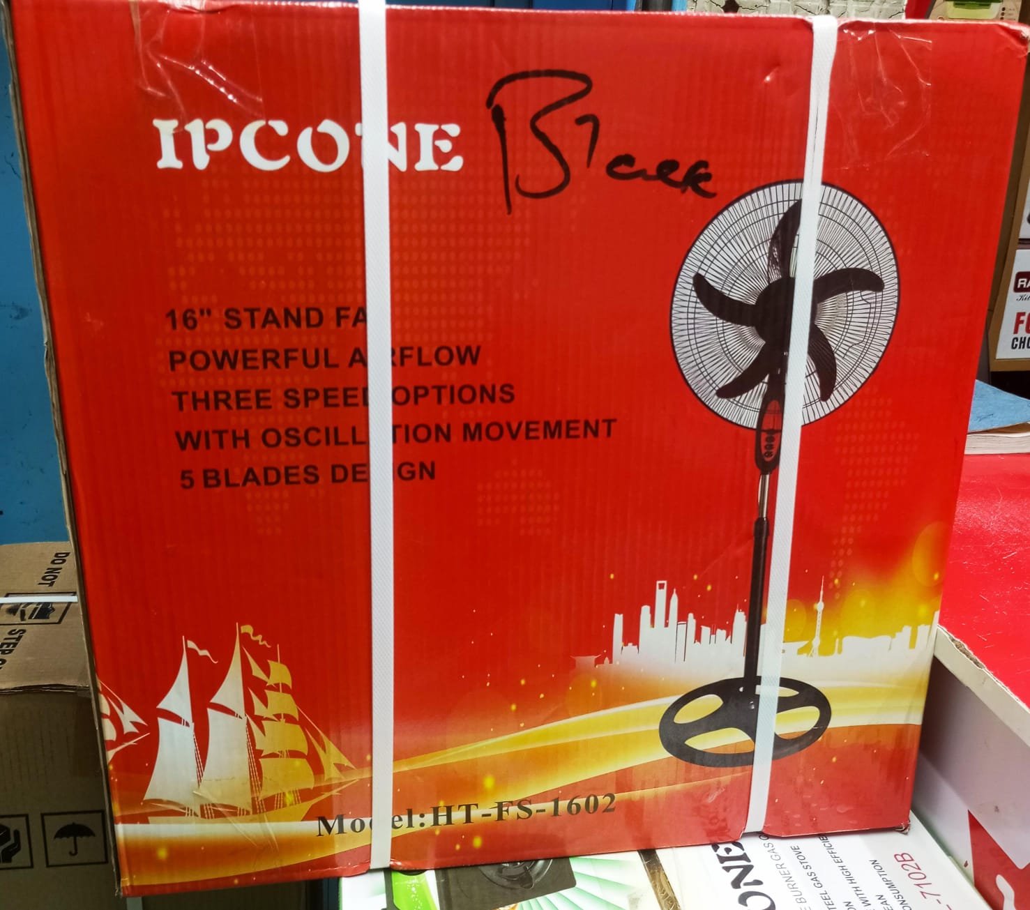 IPCONE Fan 16 Inch Floor Standing Fan - Height,Tilting Angle Adjustment - Image 2