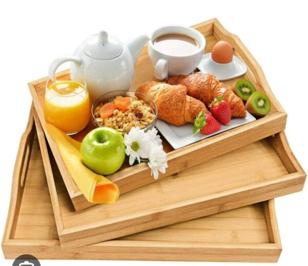 3 in 1 multifunctional bamboo trays