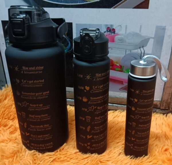 3 in 1 motivational water bottles