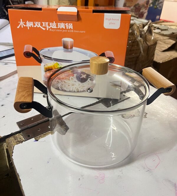 4.0 litres glass brosilicate cooking pot