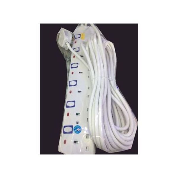 Jsb 6-Way Socket Power Extension Cable 10m Long