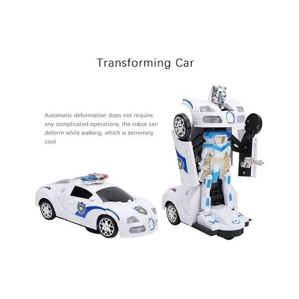 LUXURY Transforming Car Remote Control Car Transformation Robot 2 in 1 Kids Electric Transformation Vehicle Robot Model Toy with Light Durable Long Use