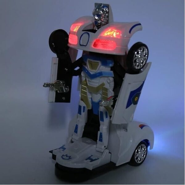 LUXURY Transforming Car Remote Control Car Transformation Robot 2 in 1 Kids Electric Transformation Vehicle Robot Model Toy with Light Durable Long Use - Image 2