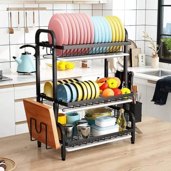 3 Tier Large Capacity Dish Drainer Storage Rack Organizer With Drainer-2
3 Tier Large Capacity Dish Drainer Storage Rack Organizer With Drainer