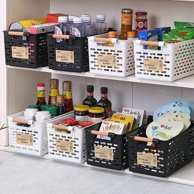 Multipurpose Storage Basket Shelf Basket Organizer for Pantries Kitchens ,Fridge ,Cabinets Bedrooms
