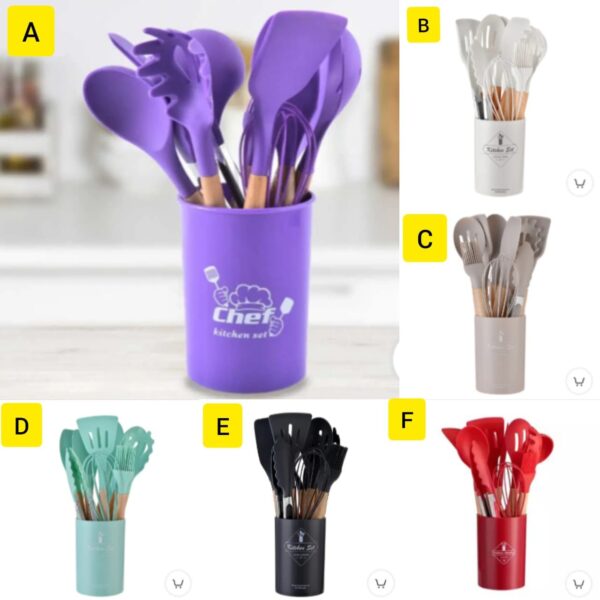 12 pcs Silicone Spoon Sets