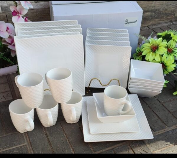 White square Dinner set