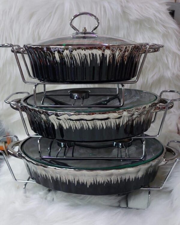 3 pcs ceramic cheffin dishes