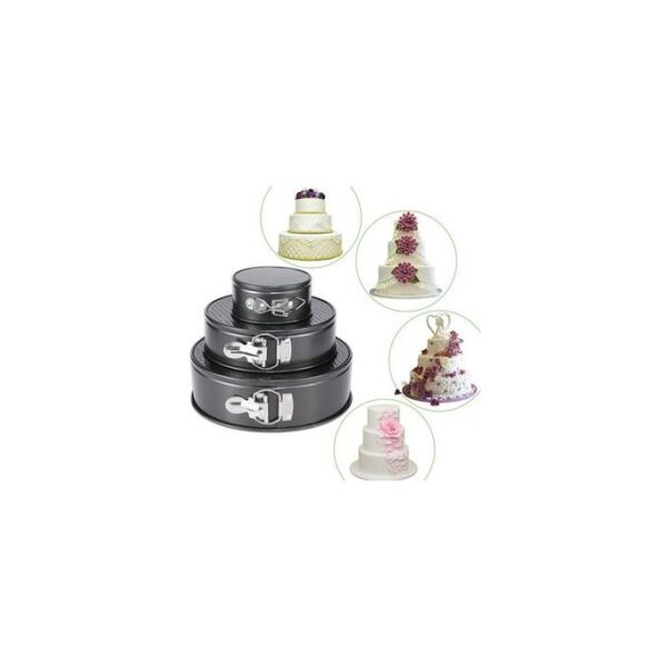 Non-Stick Round Cake Baking Tins Set - Image 2