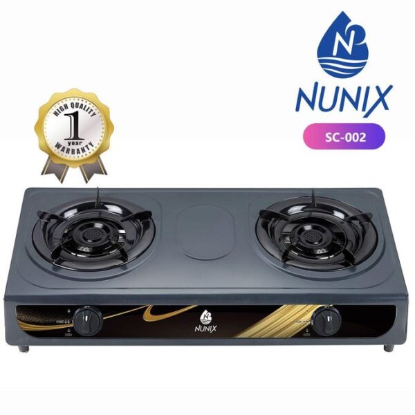 Nunix Table Top Gas Cooker,2 Burner+Regulator+Pipe - Image 2