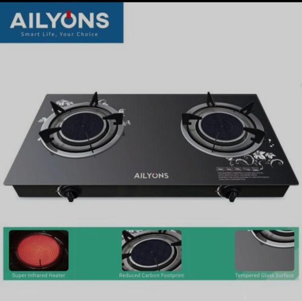 Ailyons Infrared Cooker 2 burner glass top